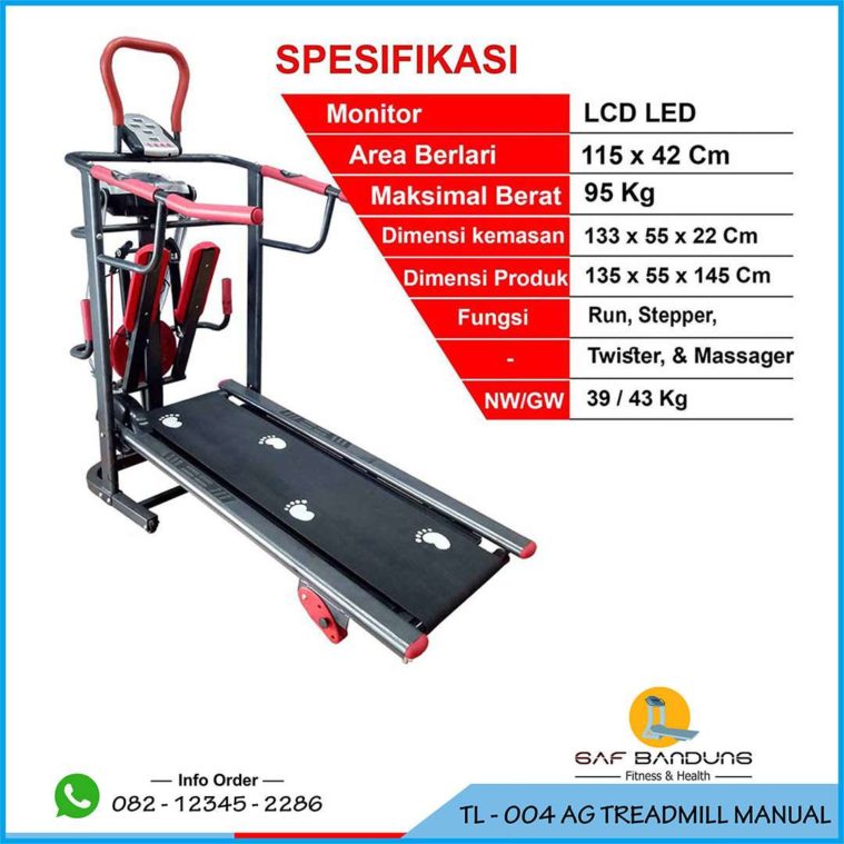 treadmill manual 6 fungsi bandung cimahi