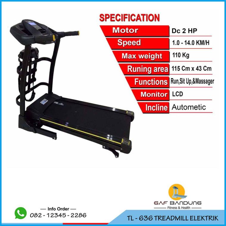 tl 636 total treadmill elektrik bandung