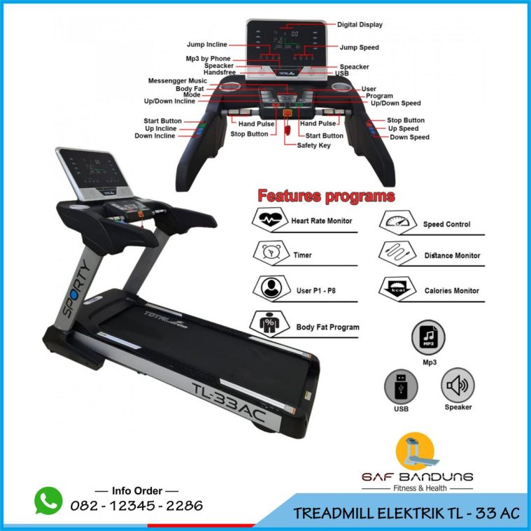 treadmill komersial total tl 33 ac bandung